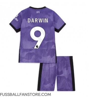 Liverpool Darwin Nunez #9 Replik 3rd trikot Kinder 2023-24 Kurzarm (+ Kurze Hosen)